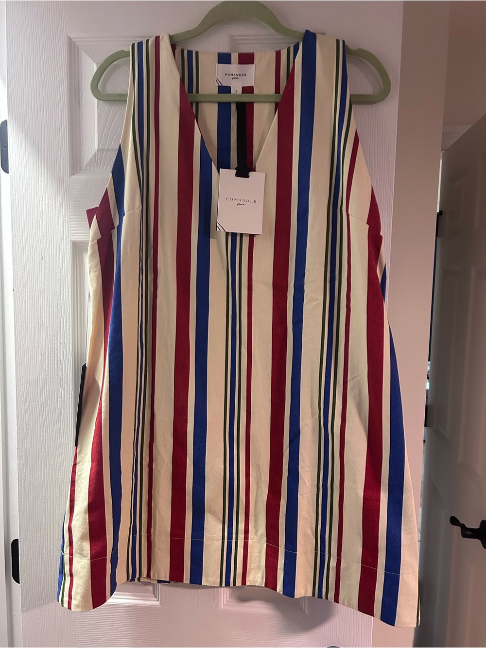 Pomander Multi-Color V-Neck thick shift dress